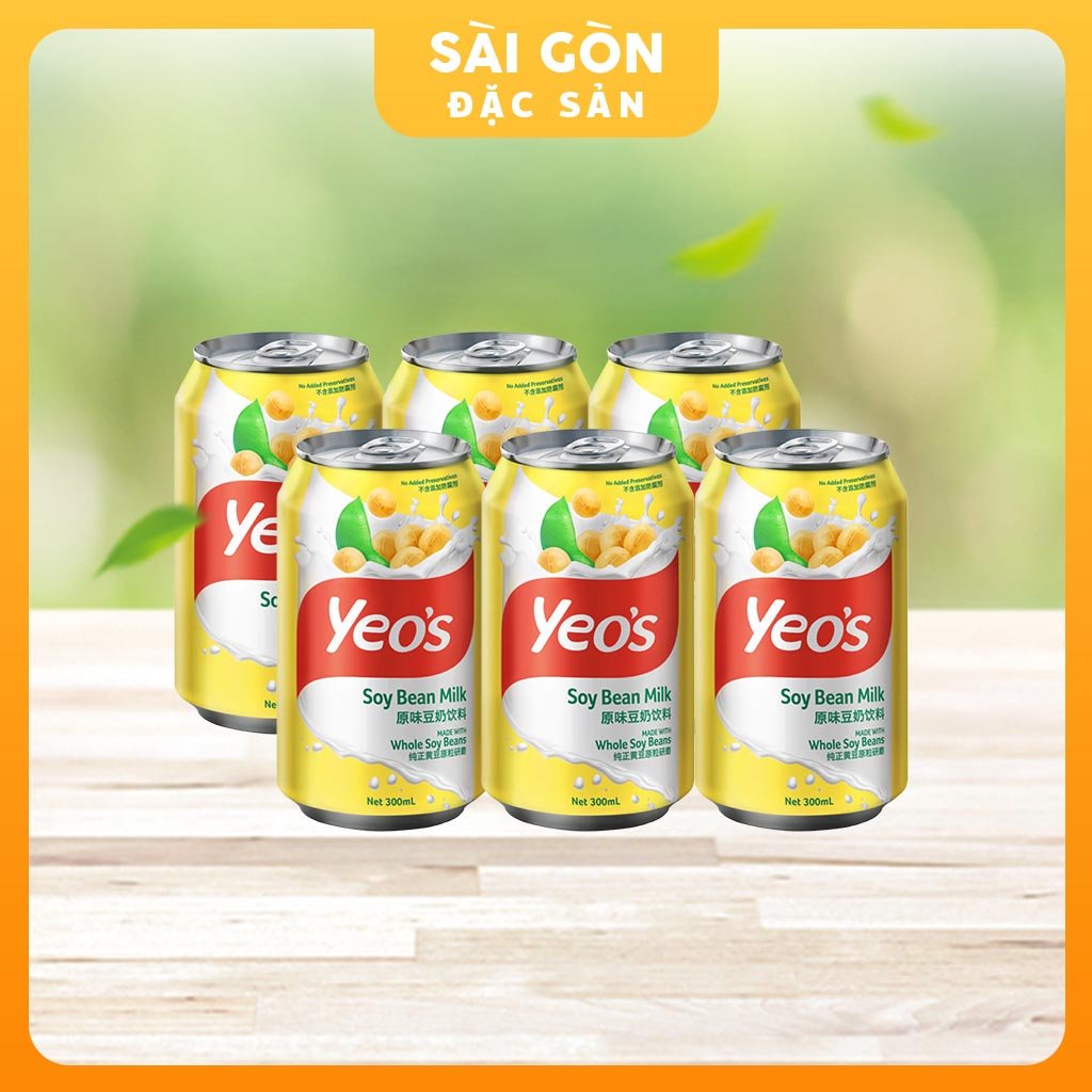 Sữa Đậu Nành Yeo's Lốc 6 Lon 300ml Sài Gòn Đặc Sản