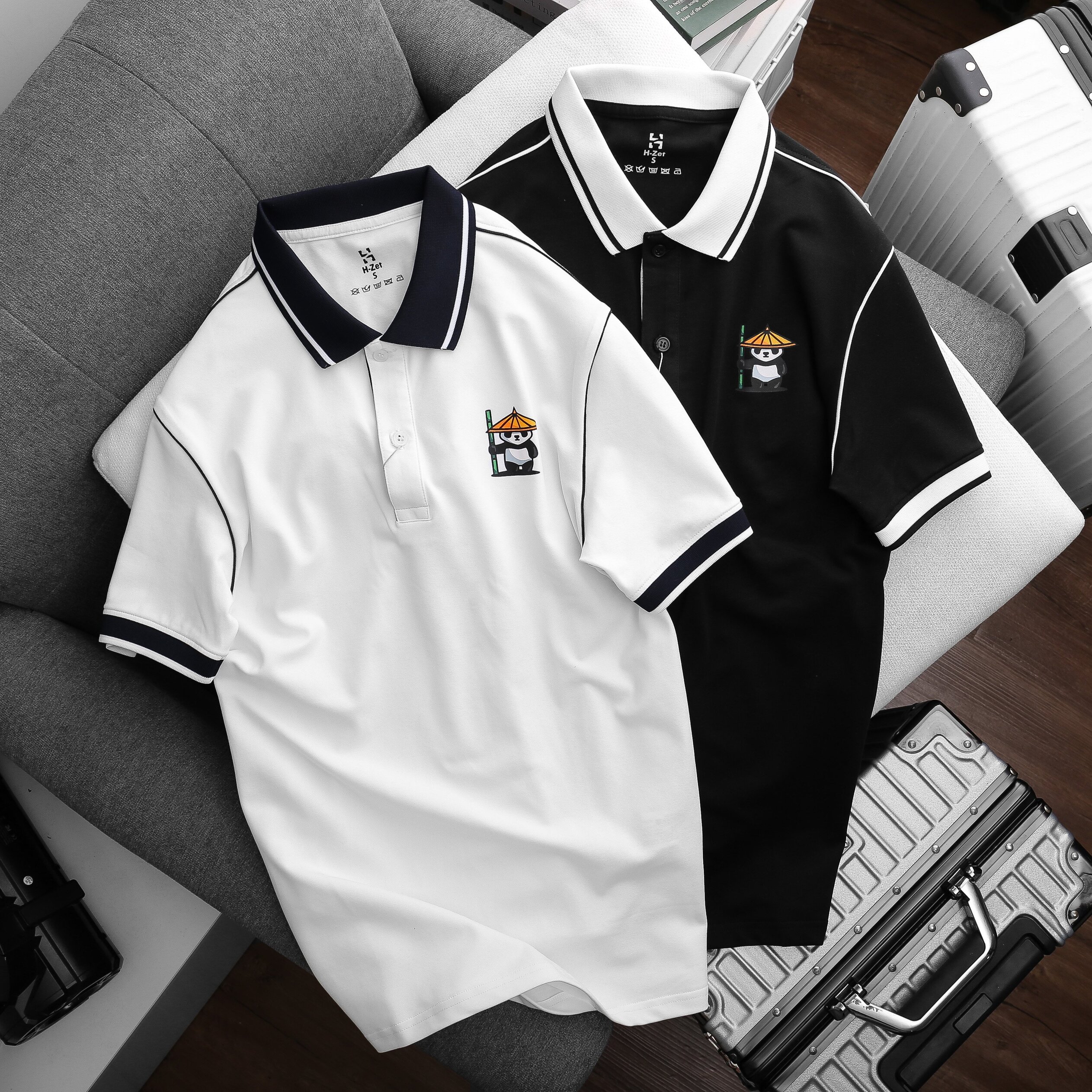 Áo polo nam vải polo cá sấu cao cấp - áo polo panda