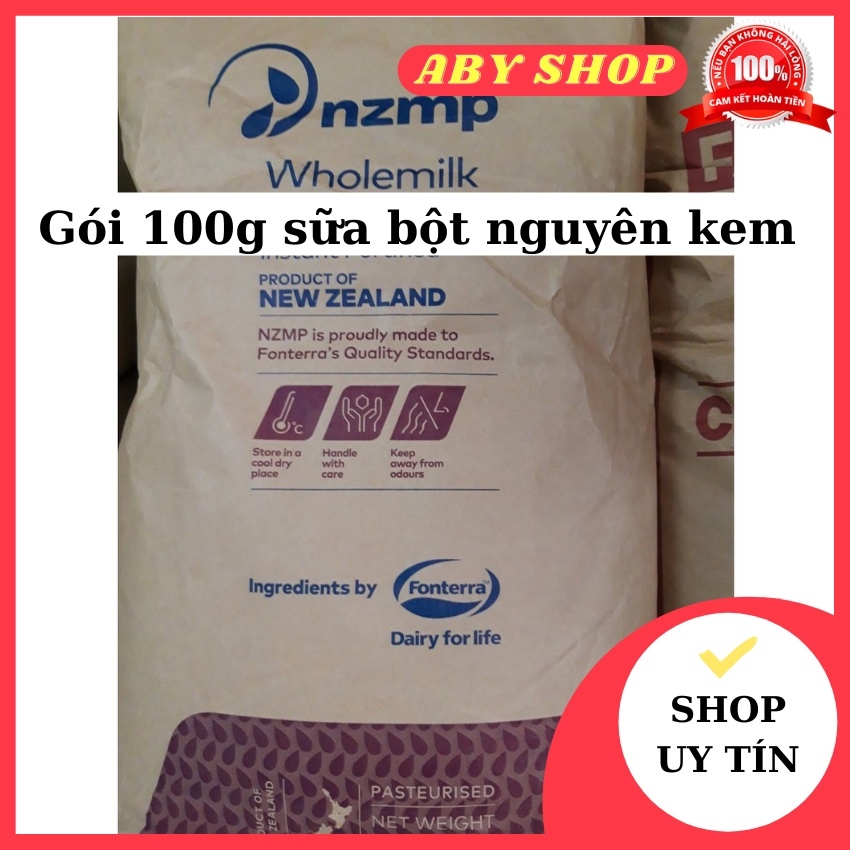 HOT SALE Gói 100g sữa bột nguyên kem ⚡ LOẠI NGON ⚡ sữa bột cho bạn thỏa sức làm những chiếc bánh ngon tại nhà