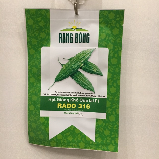 Hạt giống khổ qua mỡ trái dài 2gram