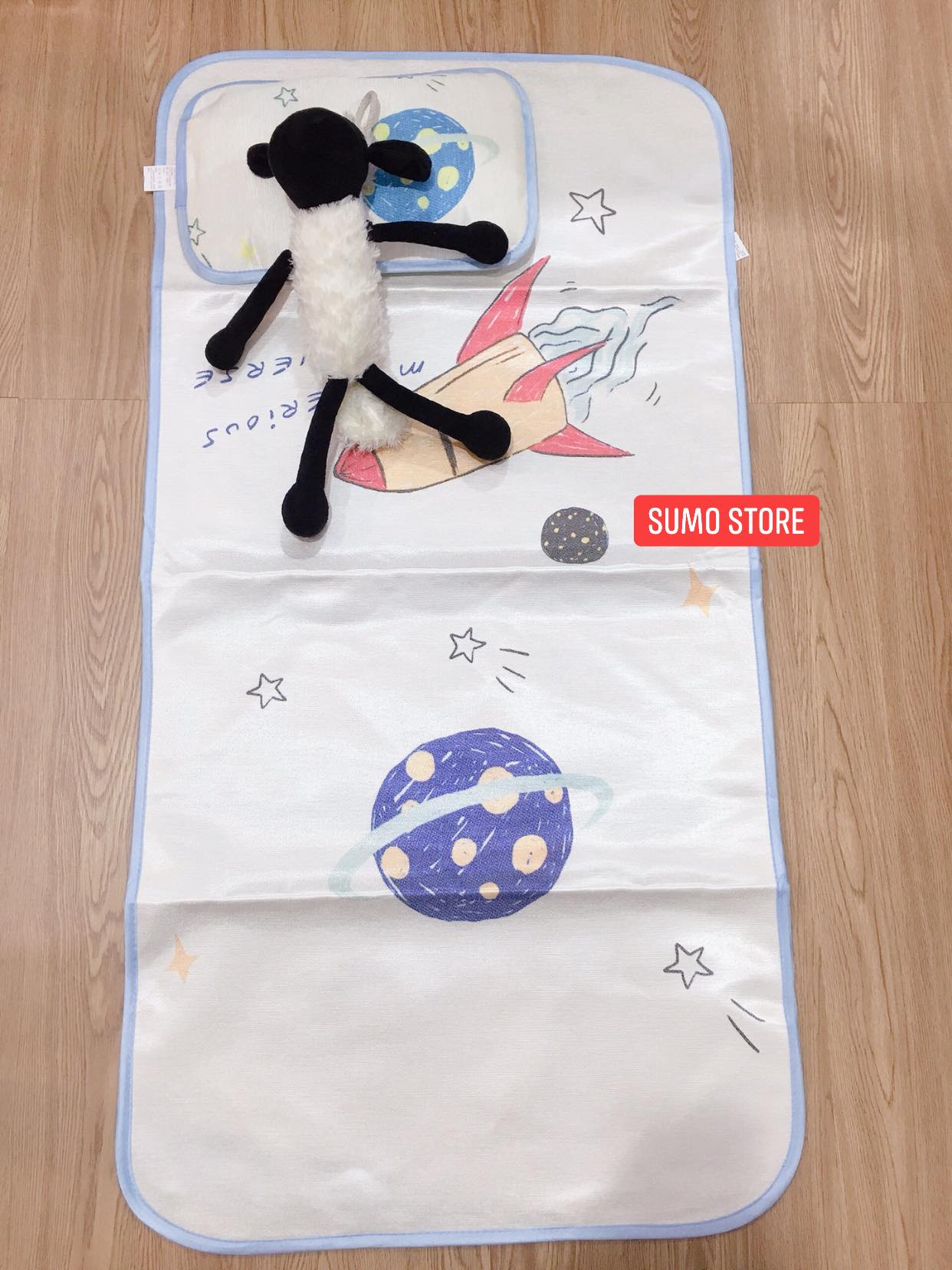 Chiếu điều hoà làm mát kèm gối cho bé Muslin tree cao cấp