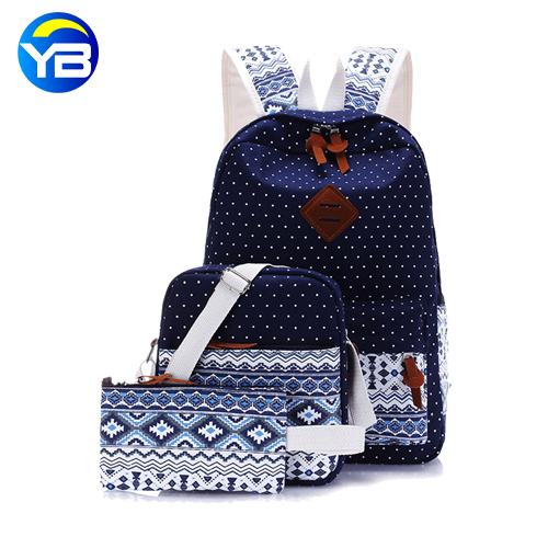 SET BALO ĐI HỌC BA MÓN [BALO - TÚI - VÍ] CHẤT LIỆU VẢI CANVAS DÀY DẶN, CHẮC CHẮN HỌA TIẾT ĐÁNG YÊU YBDBN147 - Thương Hiệu YOBAL
