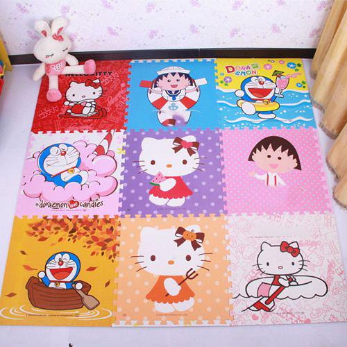 Thickened baby crawling mat living room infant cartoon splicing mat large