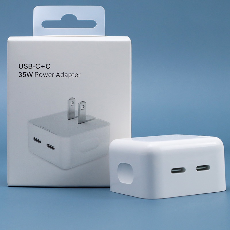 Củ sạc nhanh dual usb-c gan 35w - củ sạc ip35w 2 cổng tiện lợi, sạc đồng thời 2 thiết bị