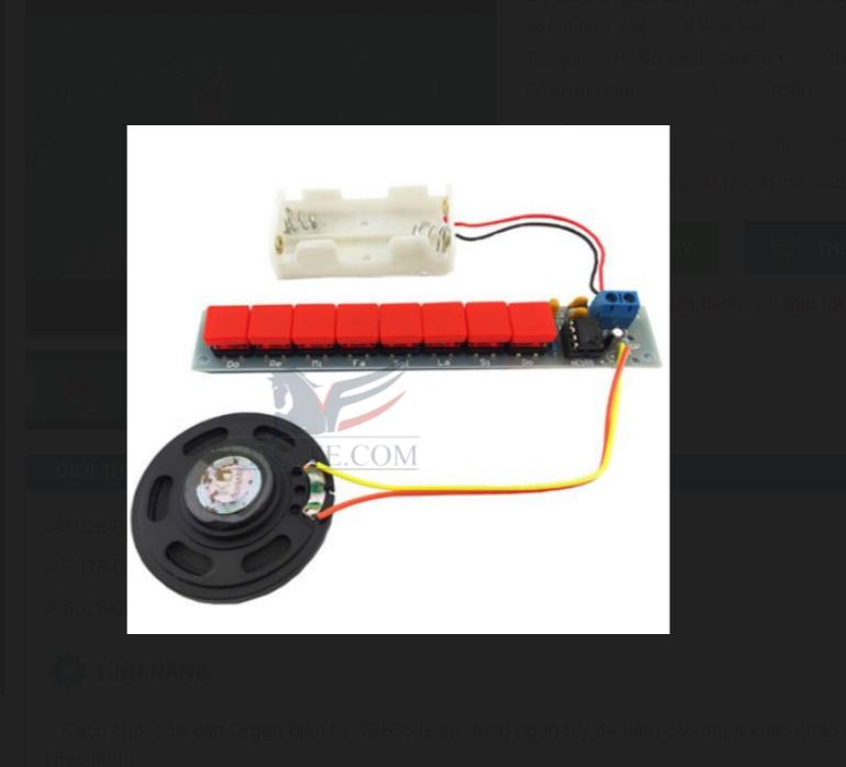 Bộ đàn organ điện tử đơn giản diy ne555