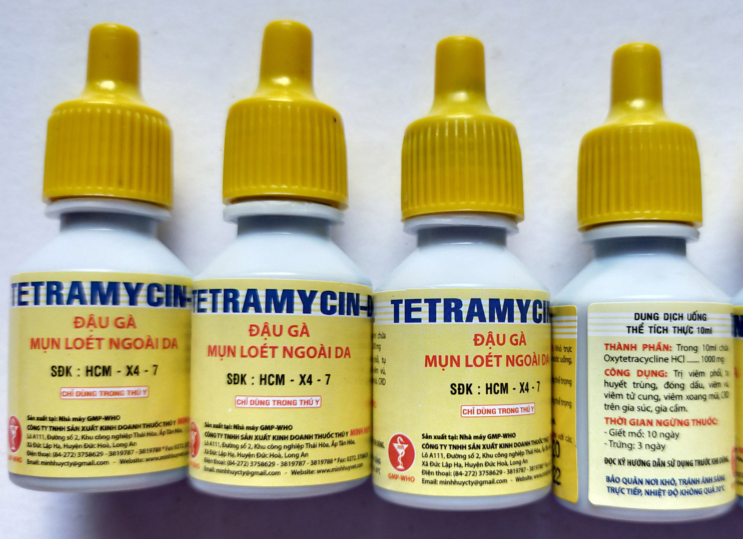 3 lọ TETRAMYCIN 10 ml Chuyên dùng cho đậu gà, đậu chim
