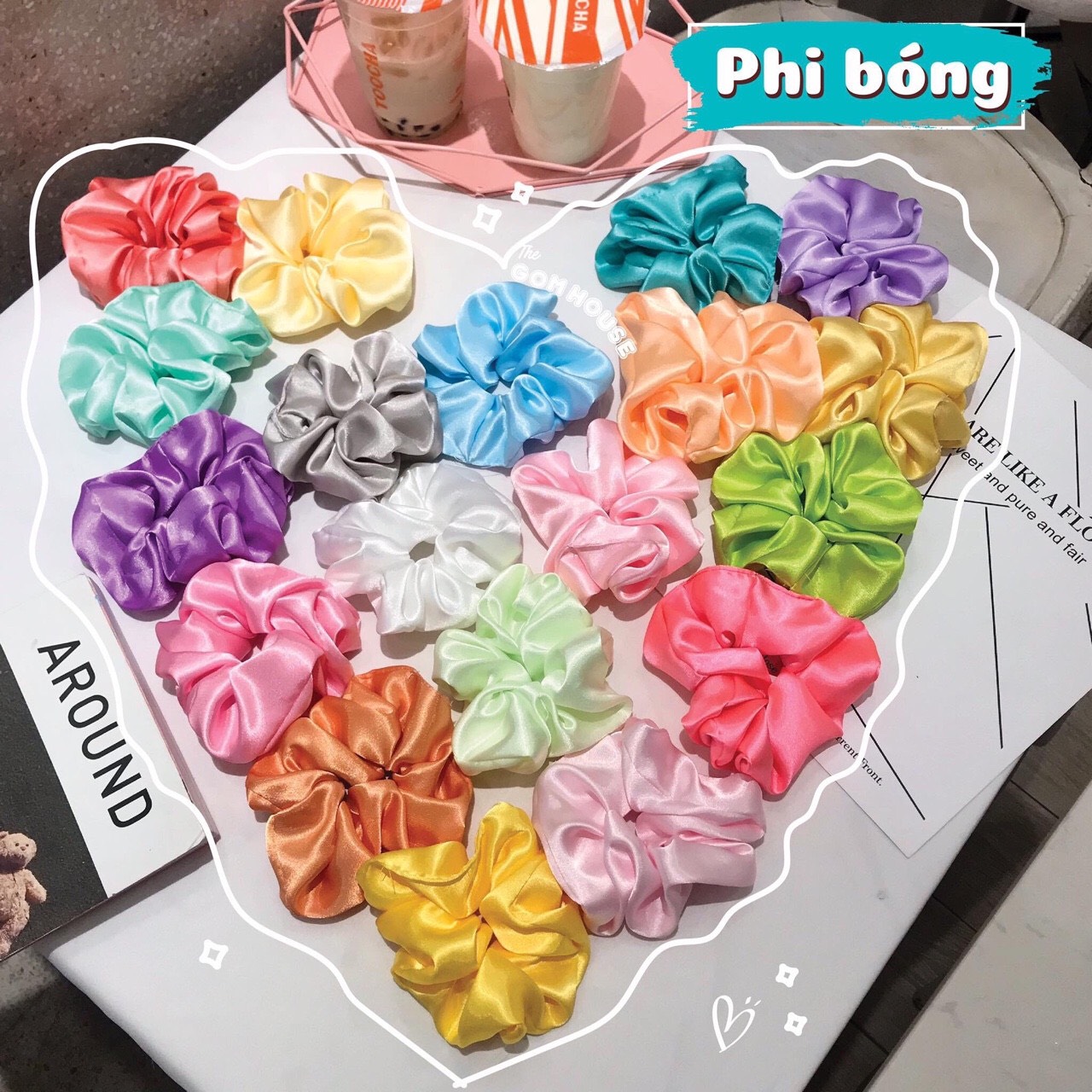 [HCM]Dây Buộc Tóc Scrunchies  Vải Phi Bóng Ulzzang Hàn Quốc HOT TREND - Buộc Tóc Scrunchies Phi Bóng Dễ Thương PKGA0001