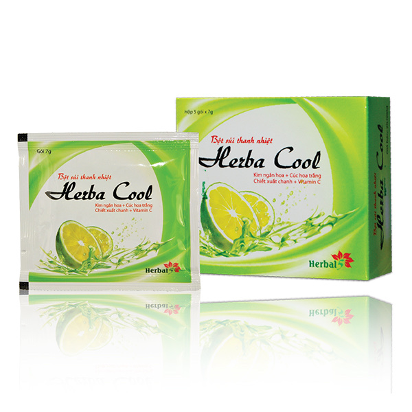 Bột sủi thanh nhiệt herbal cool/ vị chanh/vị nha đam