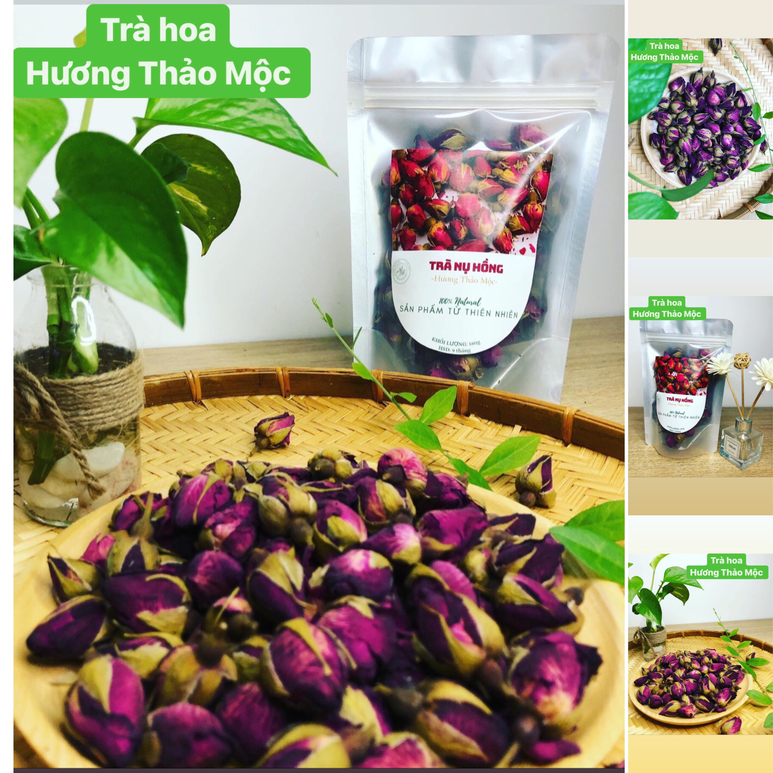 Trà nụ hoa hồng đà lạt - hương thảo mộc