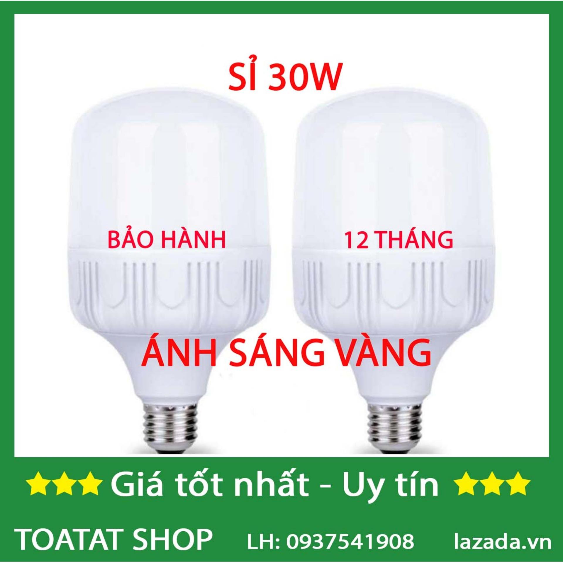 [Sĩ] Bộ 2 bóng đèn Led trụ 30W Siêu sáng - tiết kiệm điện (vàng)