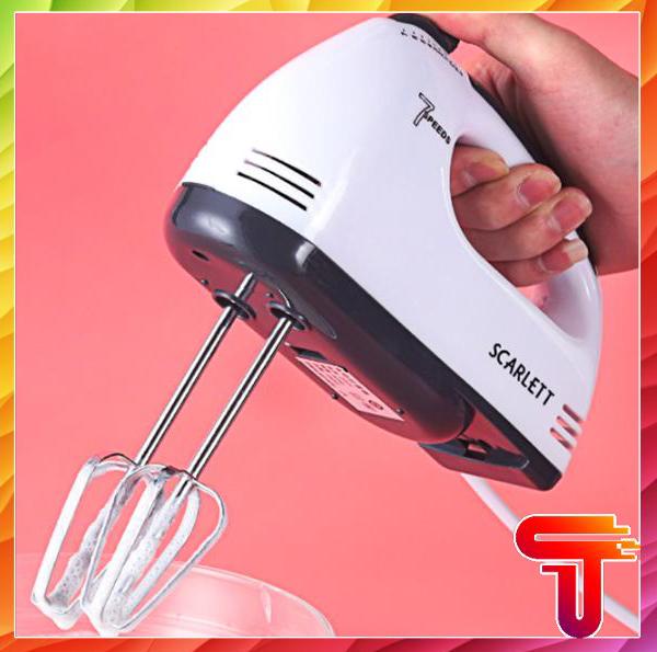 Máy Đánh Trứng Cầm Tay 07 Tốc Độ 180W Loại Cao Cấp 2020 Thiết kế kết cấu đũa khuấy tulip và soắn phù hợp sử dụng nhiều mục đích - Hàng sỉ SmartHome