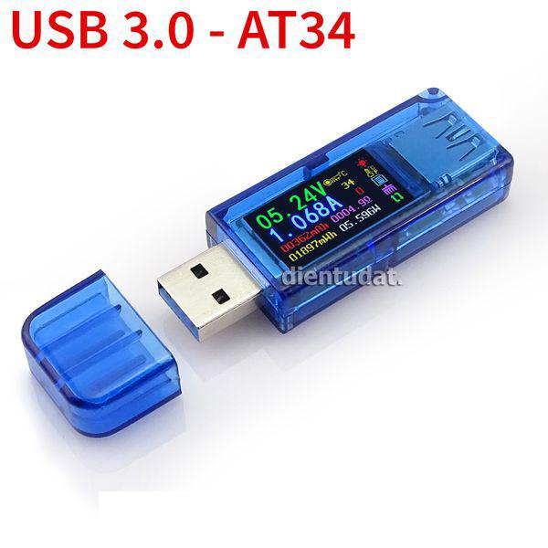 Usb tester 3.0 đo dòng áp - đo nội trở tải - at34