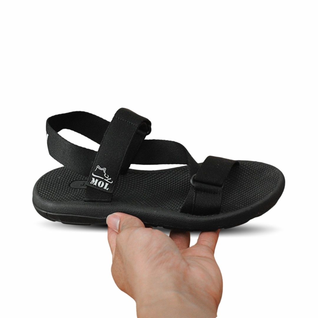 Xăng đan nam nữ unisex hiệu mol quai chữ z ms1166b màu đen