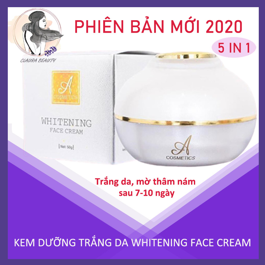 [HCM]Kem Face Pháp 2020 Acosmetics Dưỡng Trắng Da Giảm Thâm Nám Tàn Nhang Dưỡng Ẩm Chăm sóc Da mặt Chống Nắng Chống Lão Hoá Whitening Face Cream 50 Gr  Claura Beauty CBFP