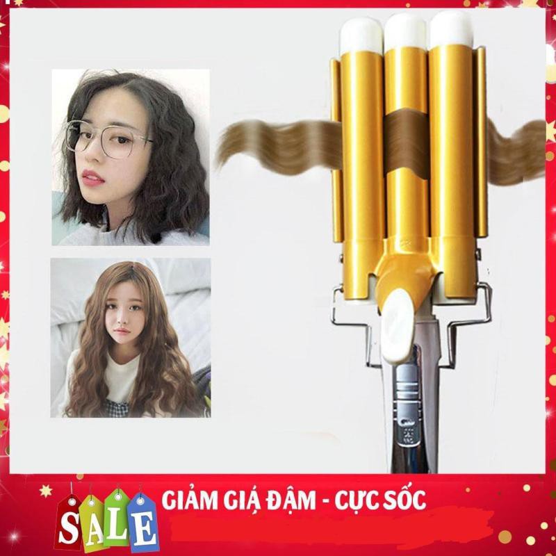 MÁY BẤM TÓC GỢN SÓNG máy tạo kiểu uốn xoăn sóng nướcmáy làm xoăn sóng