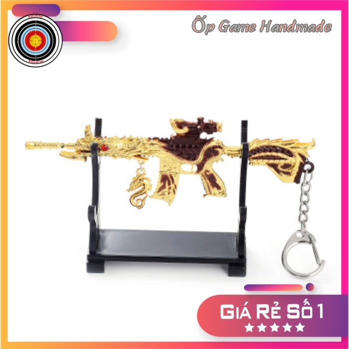 Móc khoá M416 SKIN RỒNG VÀNG 5 MÓNG SIÊU ĐẸP 12CM GAME PUBG MỚI NHẤT 2021 - Móc khoá pubg kim loại cao cấp cho game thủ