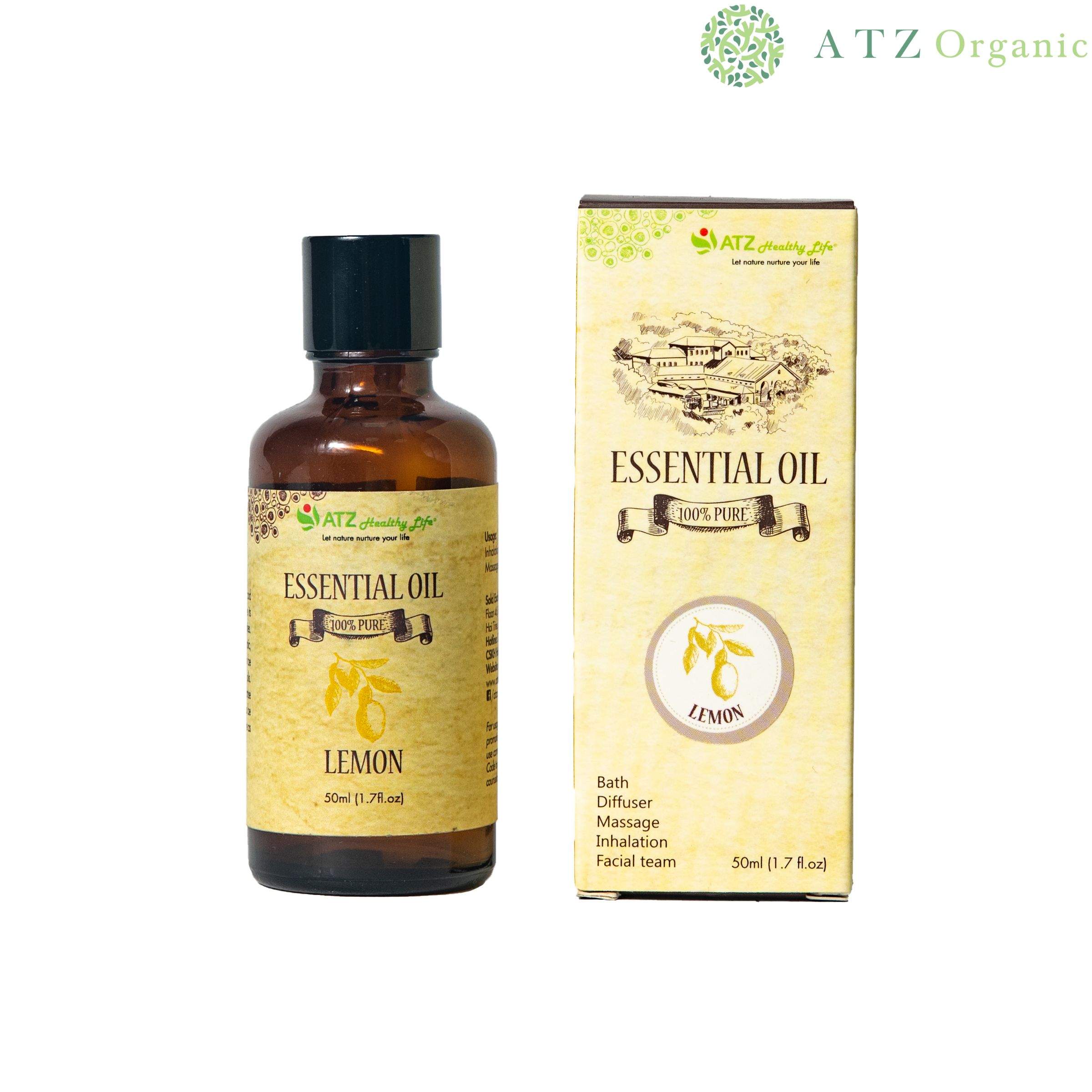 Tinh dầu tinh chất ATZ Healthy Life 50ml dùng để xong phòng, thơm phòng, giảm stress, thư giãn