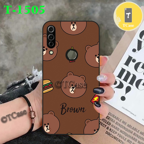 [HCM]Ốp lưng Vsmart Joy 3 dẻo đen in hình BST Gấu Nâu Cute