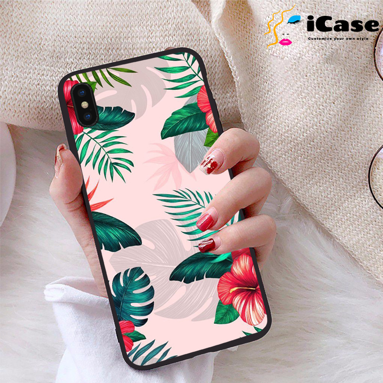Ốp lưng iphone xs max viền dẻo tpu bst hoa