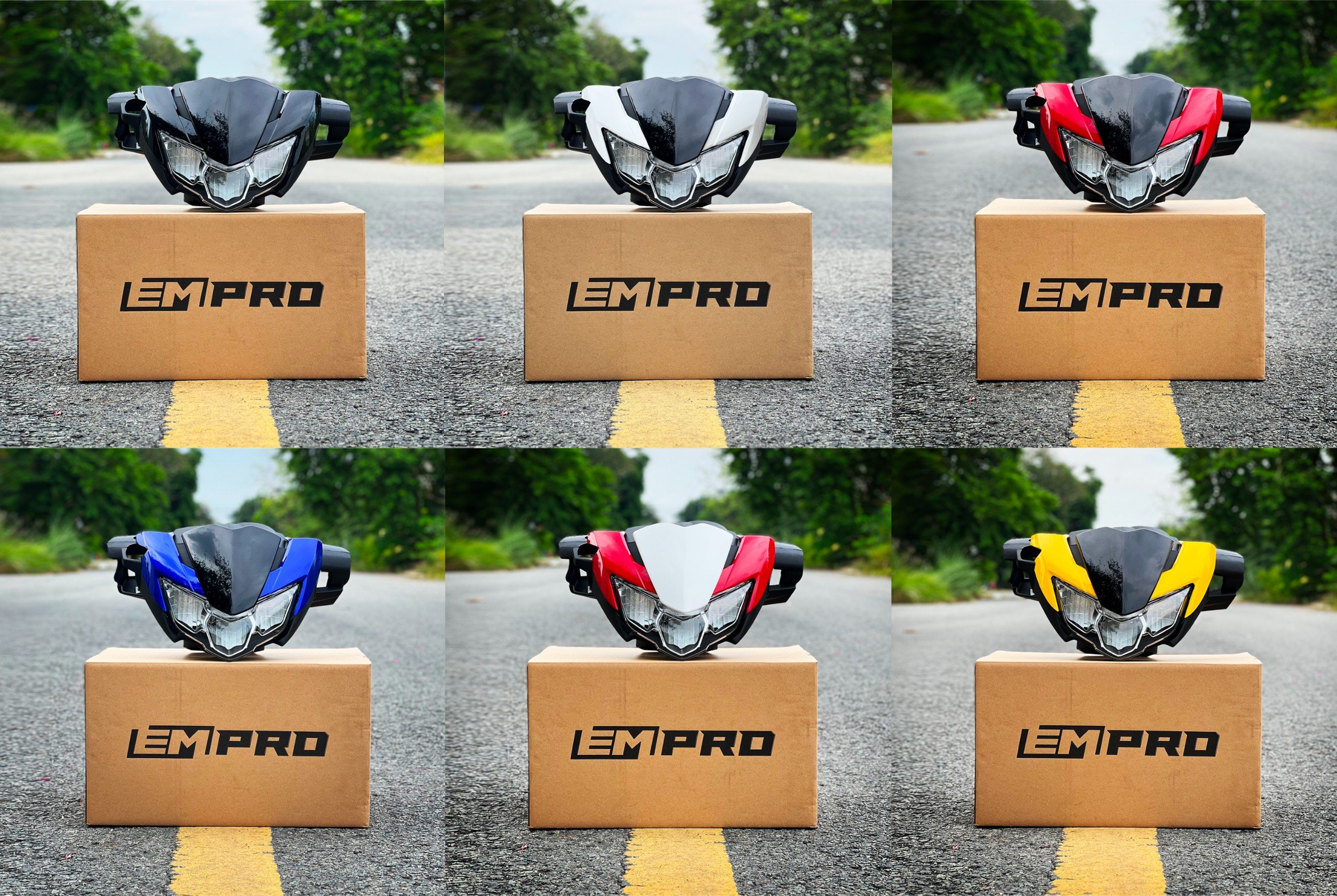 đầu đèn exciter 150 2019, đầu đèn ex 2019 thay cho đầu đèn exciter 150 đời cũ  2015 đến 2018 hàng Empro