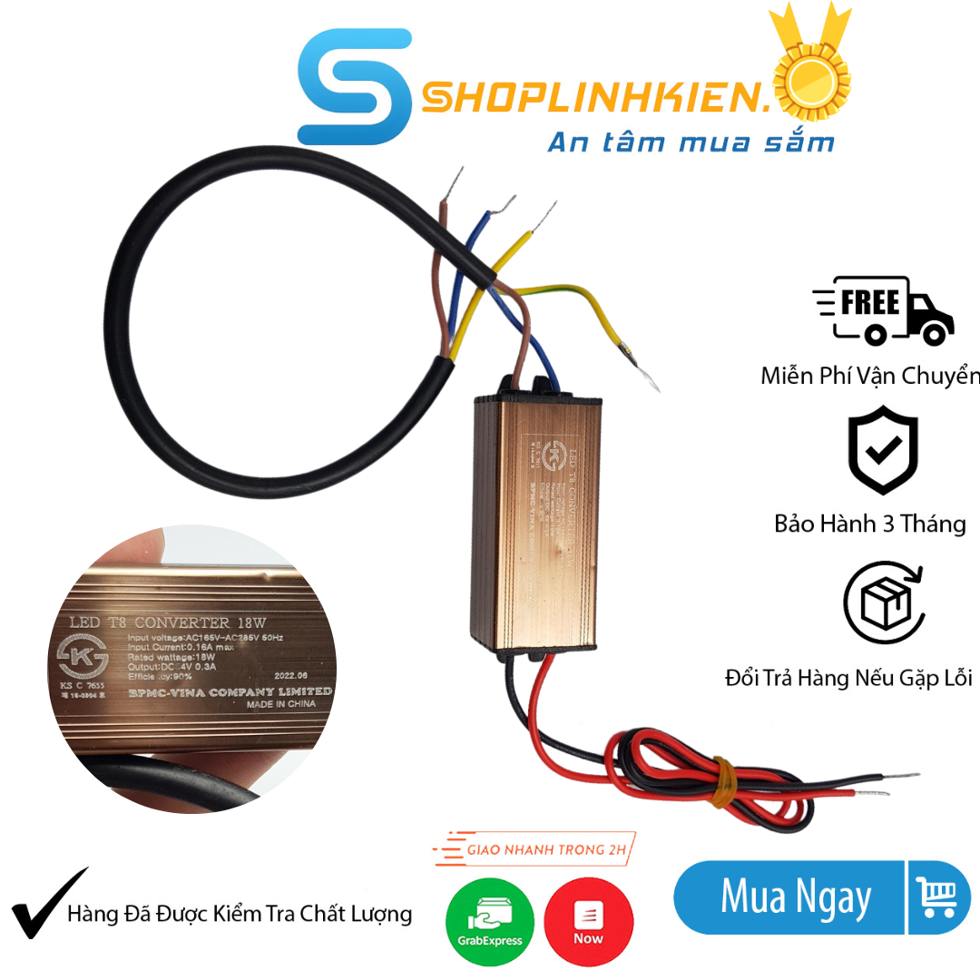 Tăng phô nguồn driver led chấn lưu điện tử 9W 12W 15W 18W cho led âm trần ốp nổi - ShopLinhKienM2M
