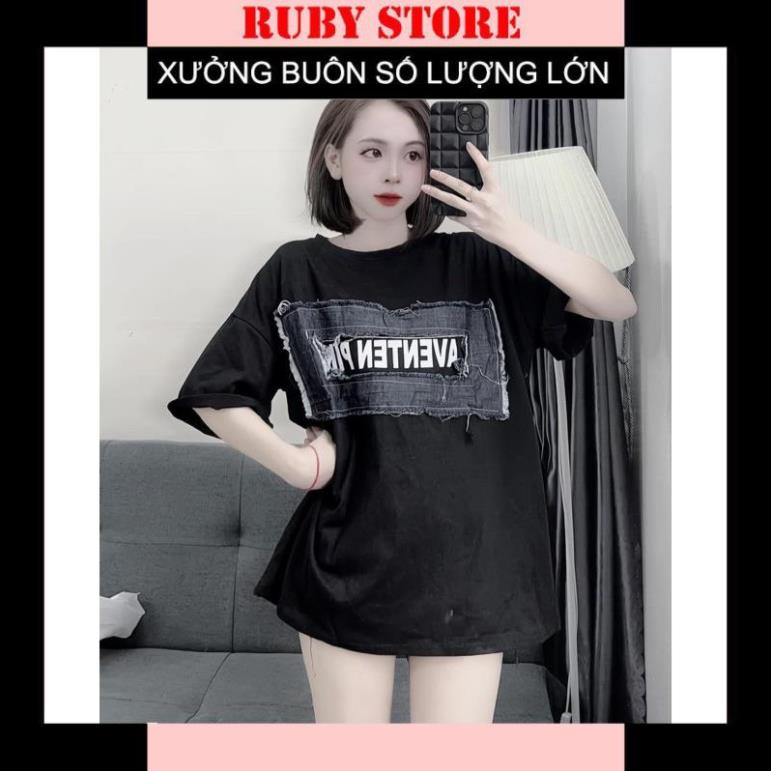 Áo Phông Tay Lỡ Chữ Ngực Phối Bò Rách AVEN Chất Cotton Khô Mát MẻÁo Thun Unisex Form Rộng Theo Xu Hướng