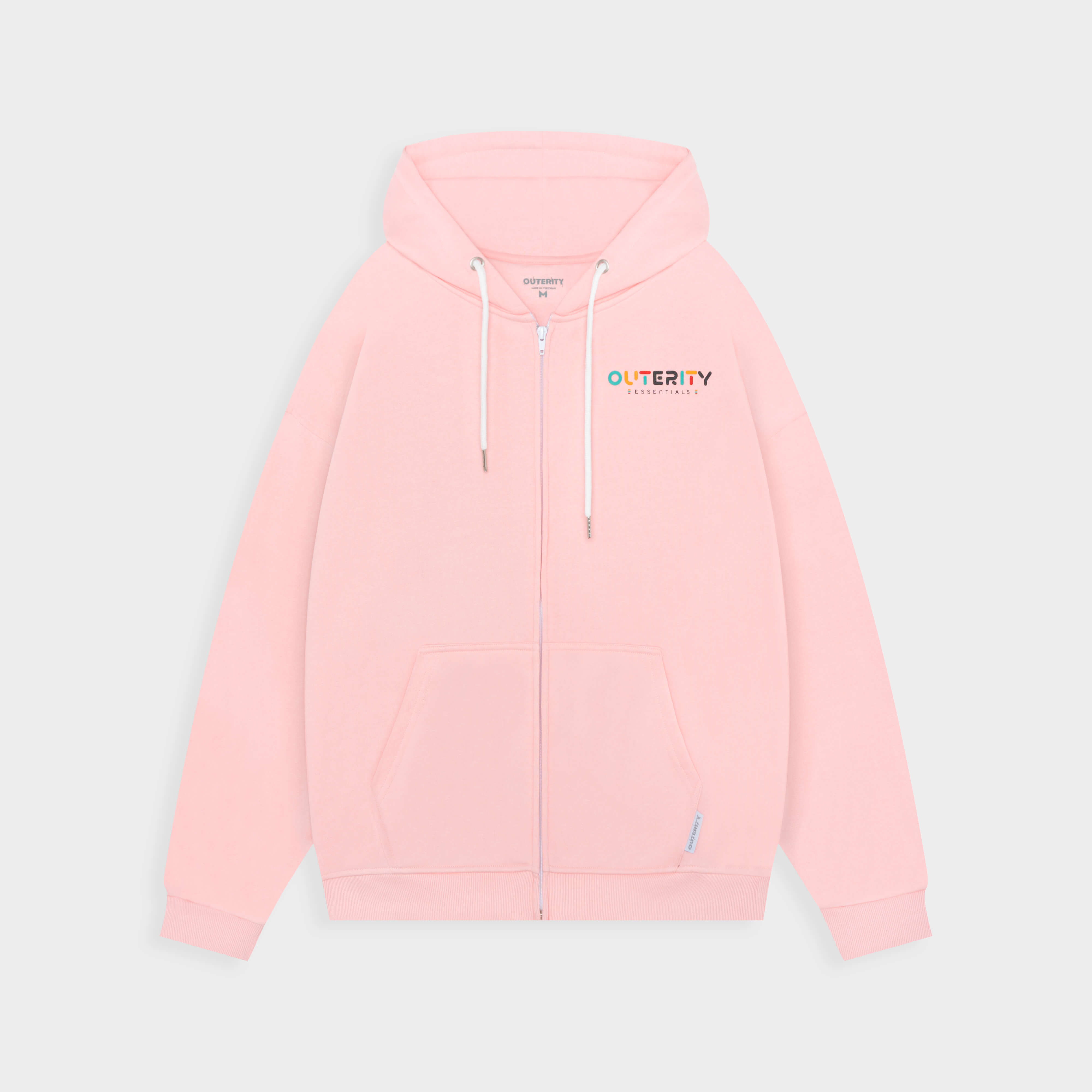 Áo khoác hoodie zip outerity rainbow / màu hồng - ort405