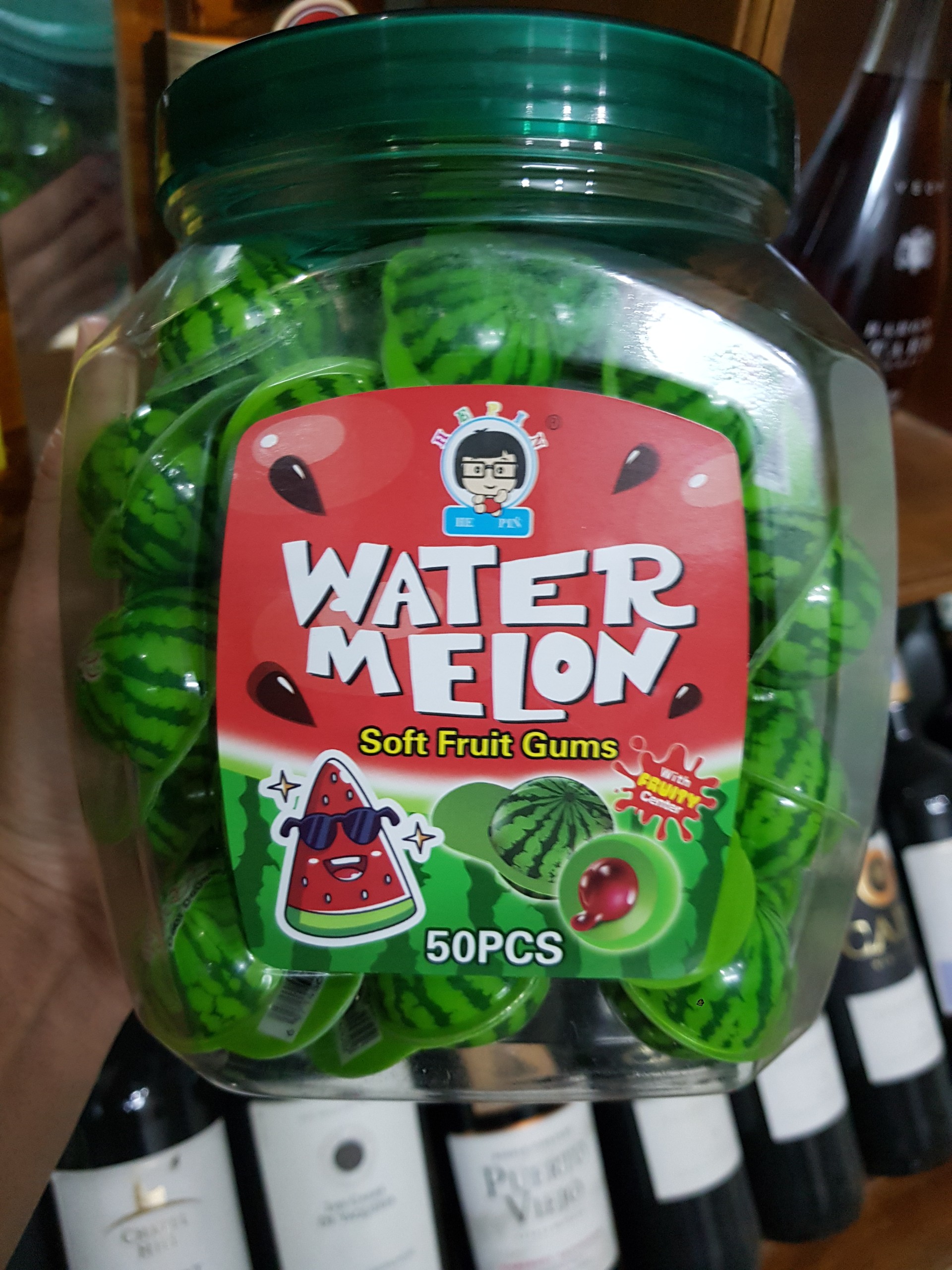 Kẹo dẻo hình Trái Dưa hấu có nhân 50 viên