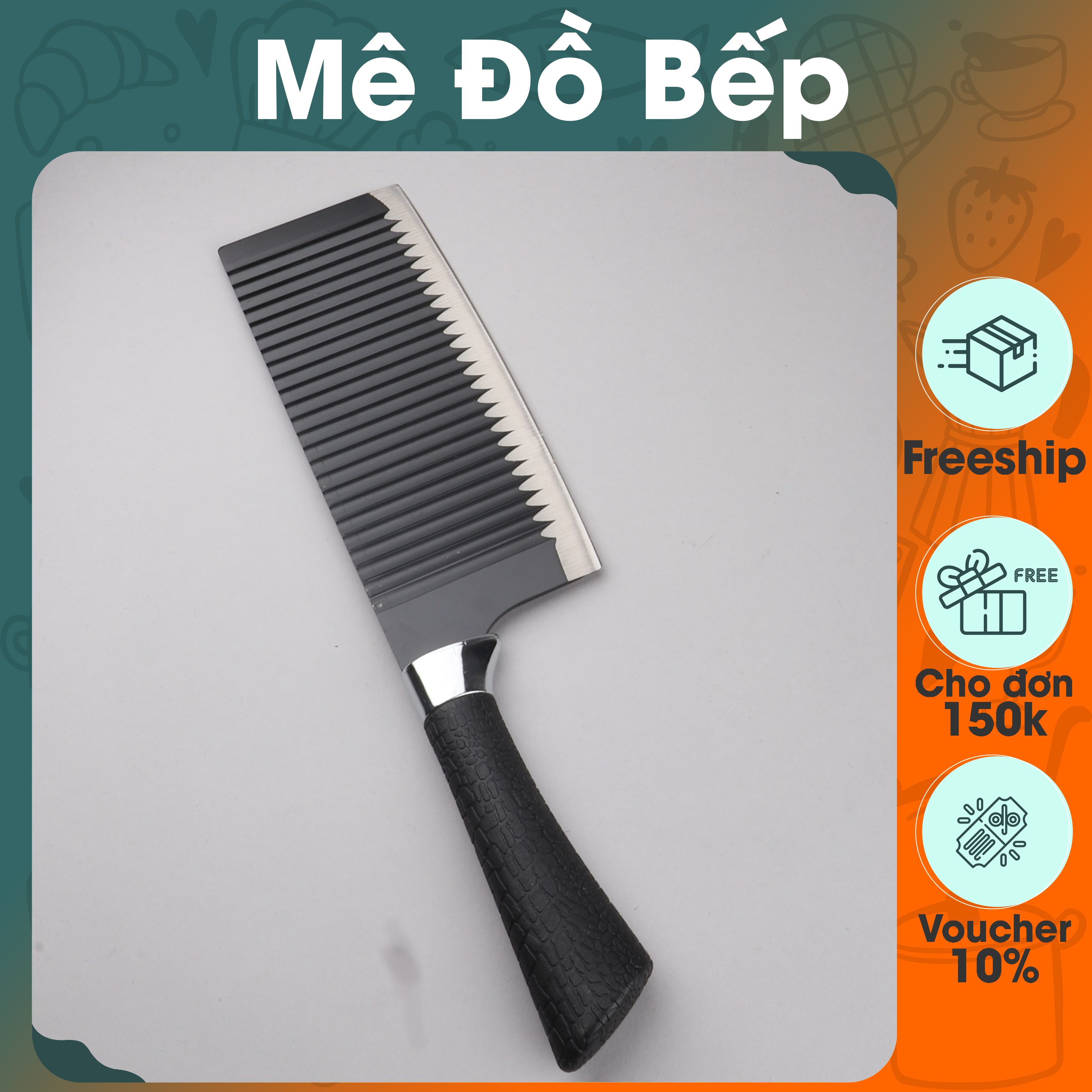 Dao đại làm bếp Nhật Bản loại 1 lưỡi thép siêu bén và cán cao su Bam House cao cấp DGSD01 – BamBam Store