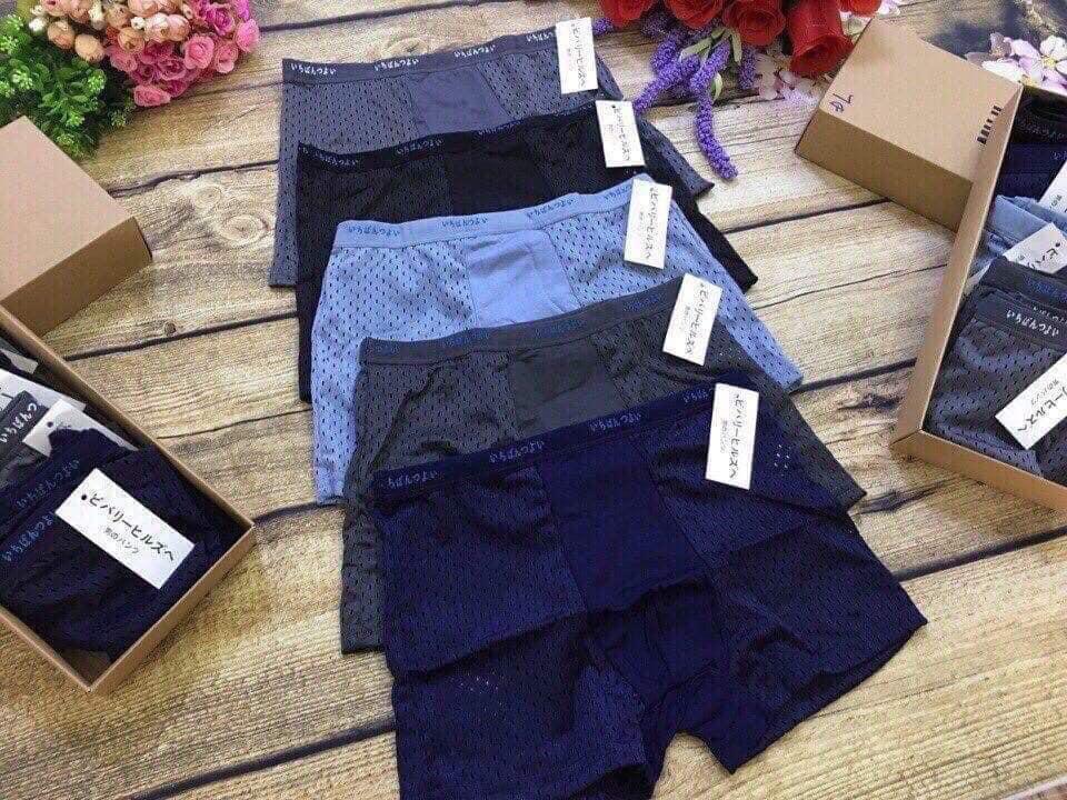 Hộp 5 quần sịp đùi Muji nam thông hơi cao cấp