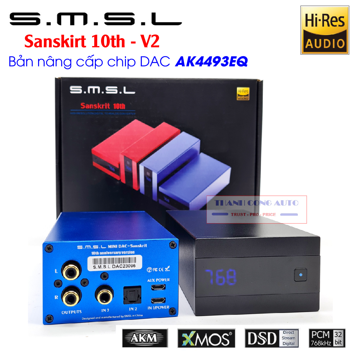 SMSL Sanskrit 10th MKII HiFi Digital USB DAC Decoder AK4493