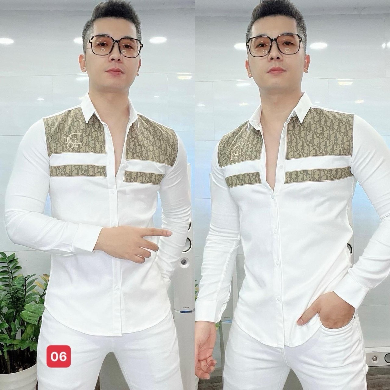 [HCM]ÁO SƠ MI NAM CHẤT LỤA THỜI TRANG CAO CẤP DG-SHOP MS4943