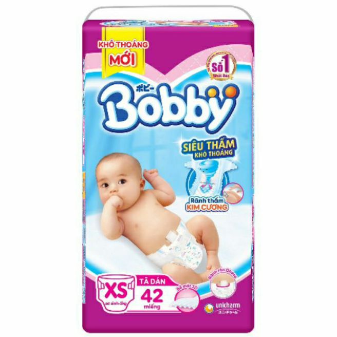 Tả dán Bobby xs42 miếng tặng 4 tả quần