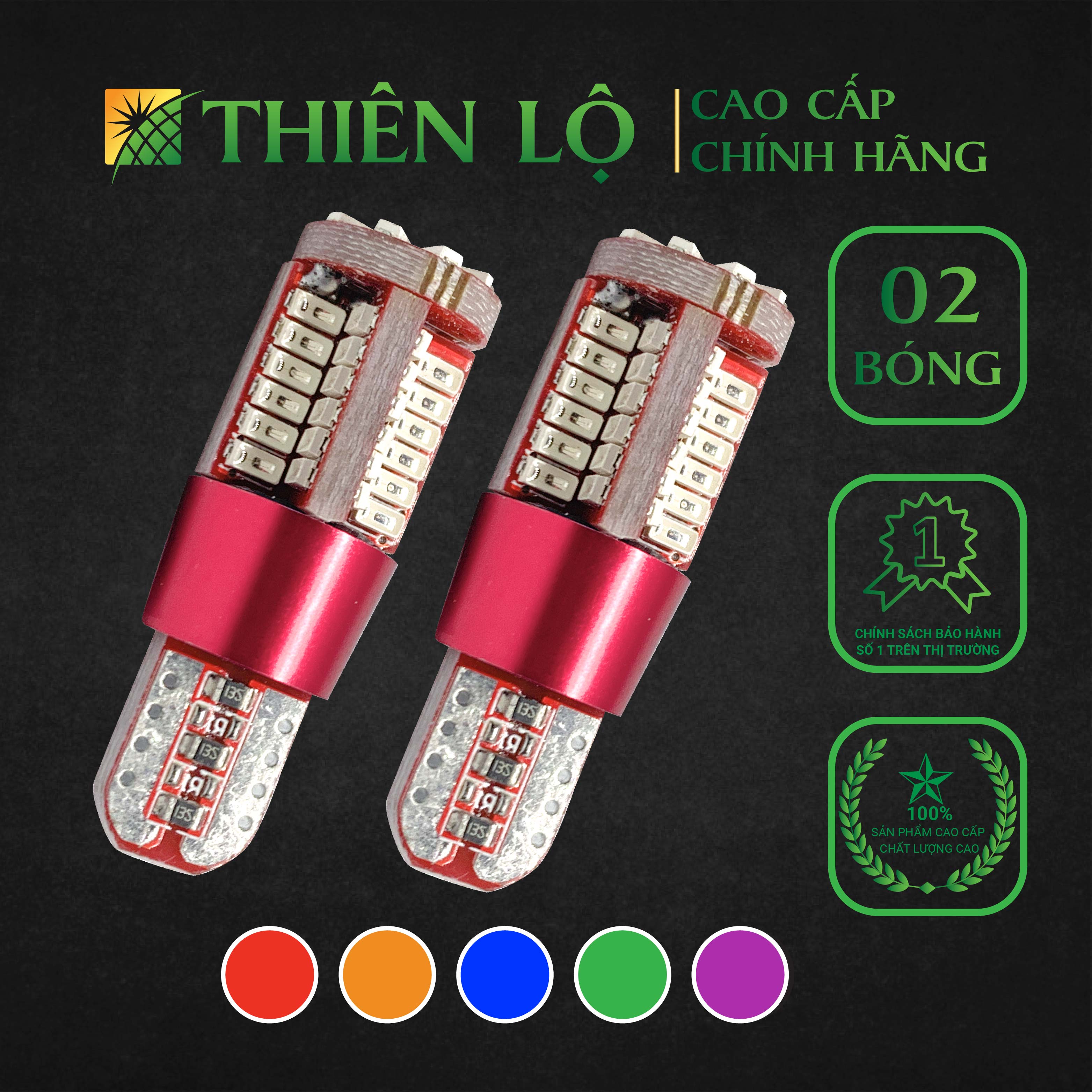 [GIÁ 2 ĐÈN][CHIP THẾ HỆ MỚI]Bóng đèn led xi nhan demi T10 3014 Chipset 57 SMD - 57 Bóng LED thế hệ mới siêu sáng - Bóng đèn của Thiên Lộ