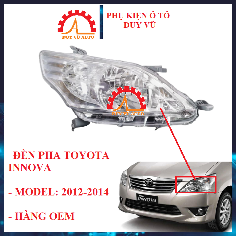 Đèn pha toyota innova đời 2012 2013 2014 2015