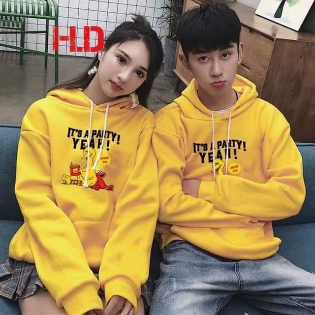 Áo Đôi Hoodie In Vịt Cún Dễ Thương (2 Chiếc)
