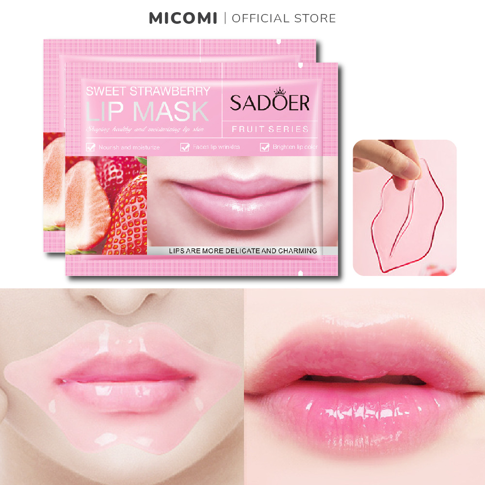 COMBO 10 Mặt Nạ Môi Collagen Dâu Dưỡng Da Môi Mềm Mịn Cấp Ẩm Giảm Nứt Nẻ Giảm Thâm Mask Nội Địa Trung MICOMI Cosmetics