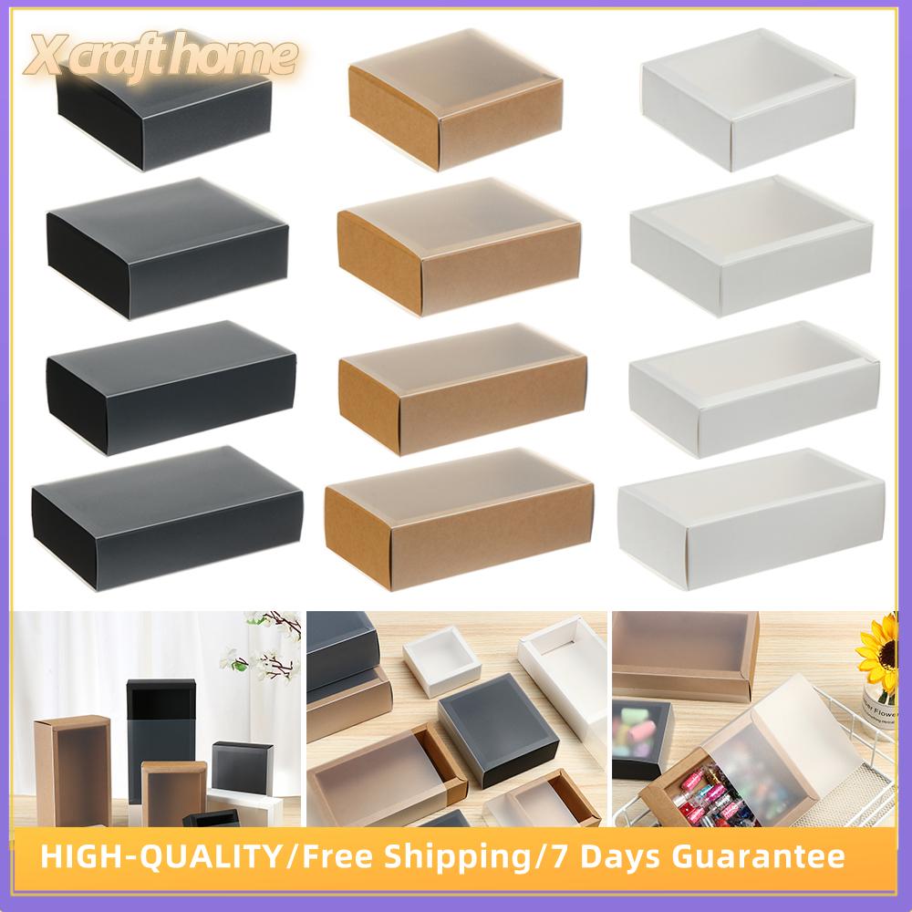 uc50a1alx    Hộp quà tặng đóng gói bằng giấy Kraft với hộp bánh kẹo bánh cưới bánh quy làm bằng nhựa PVC trong suốt