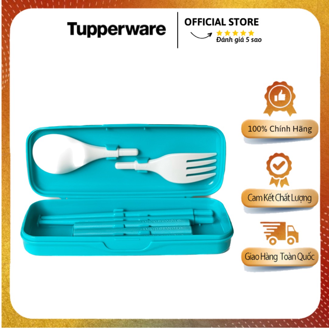 Bộ Đũa Muỗng Nĩa Tupperware Portable Chopstick Tropical Gấp Gọn - Tupperware Mall Chợ Lớn