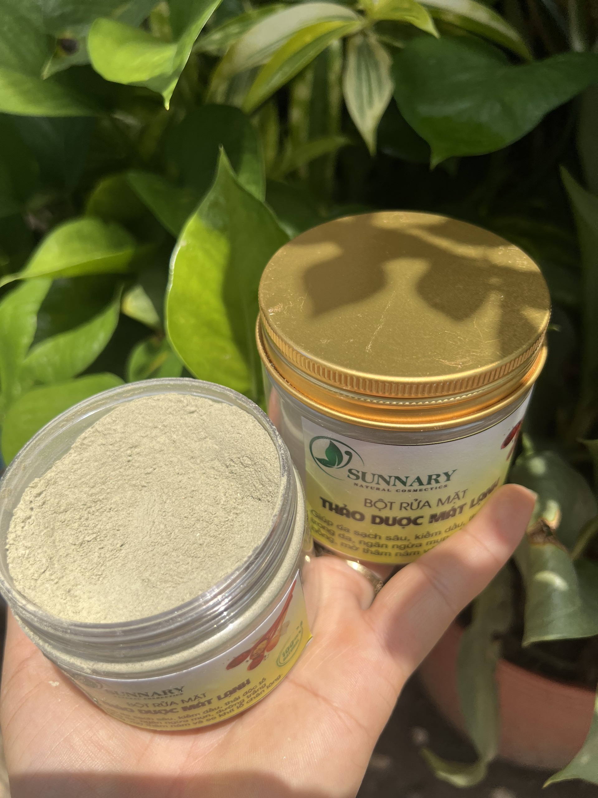 Bột rửa mặt Thảo Mộc trà xanh Giảm mụn ẩn,mụn đầu đen,sạch chân lông ửa trôi bụi bẩn, hấp thụ dầu thừa và loại bỏ tế bào chết