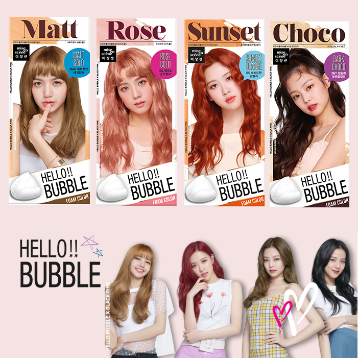 Bọt Gội Nhuộm Tóc Miseen Hello Bubble Foam Color