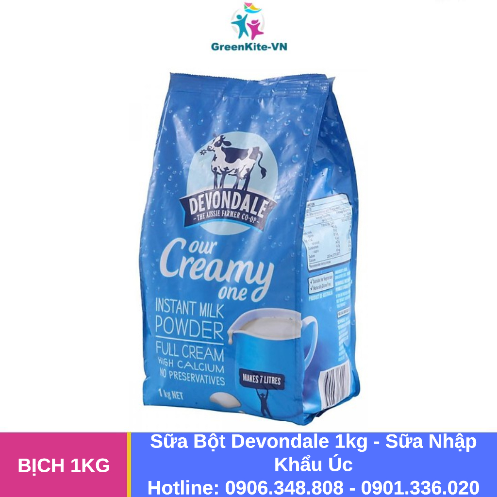 Sữa bột nguyên kem devondale 1kg - sữa bột nhập khẩu úc