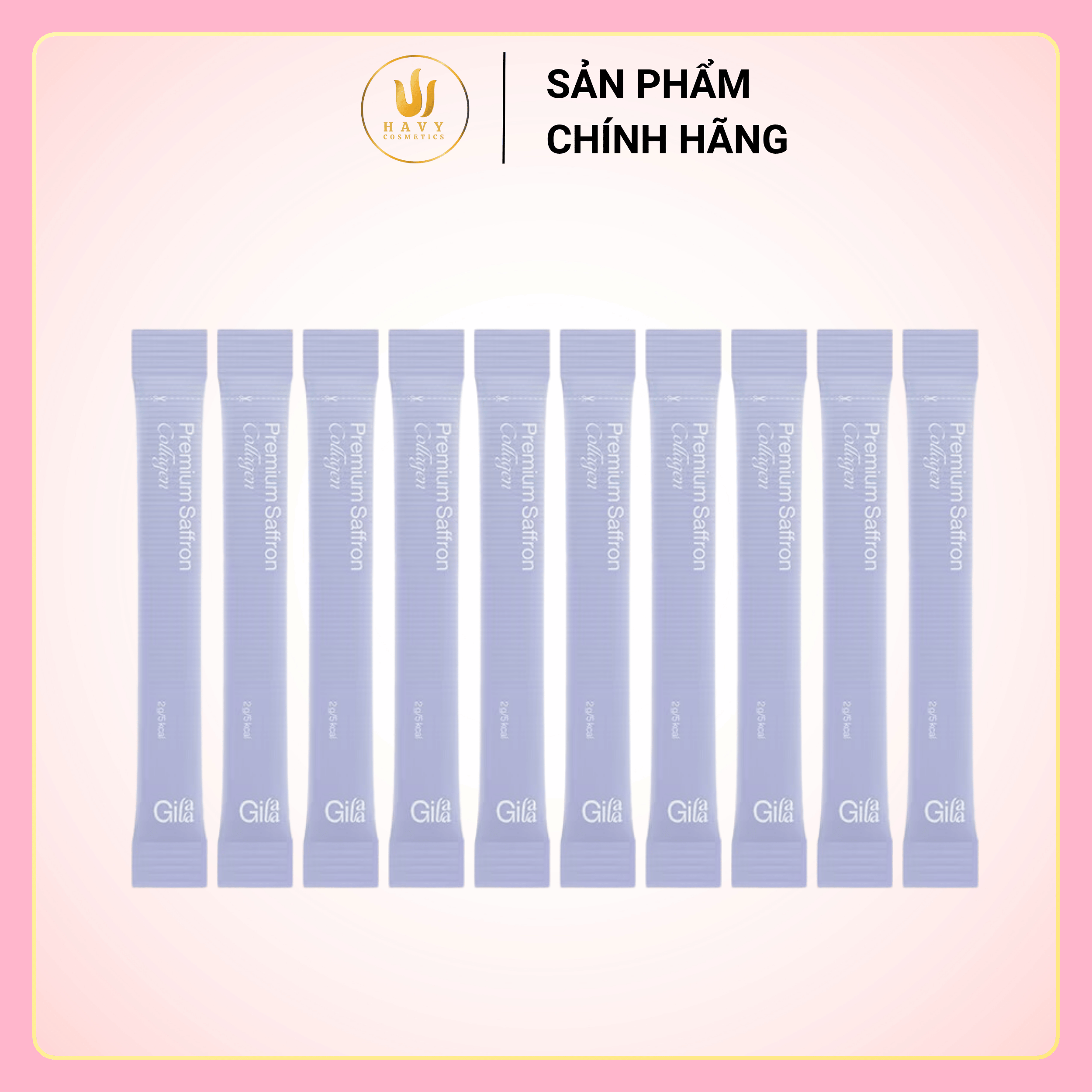 Combo 10 gói bột uống collagen GILAA premium saffron