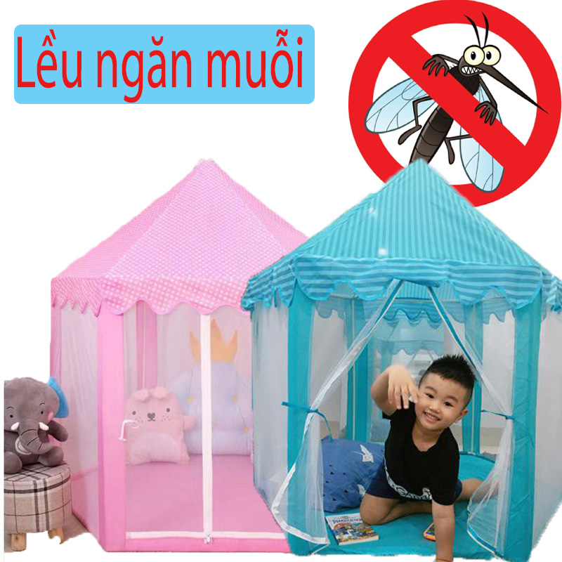 Lều Công Chúa, Hoàng Tử Style Hàn Quốc Màu Hồng Xanh Chống Muỗi Hiệu Quả