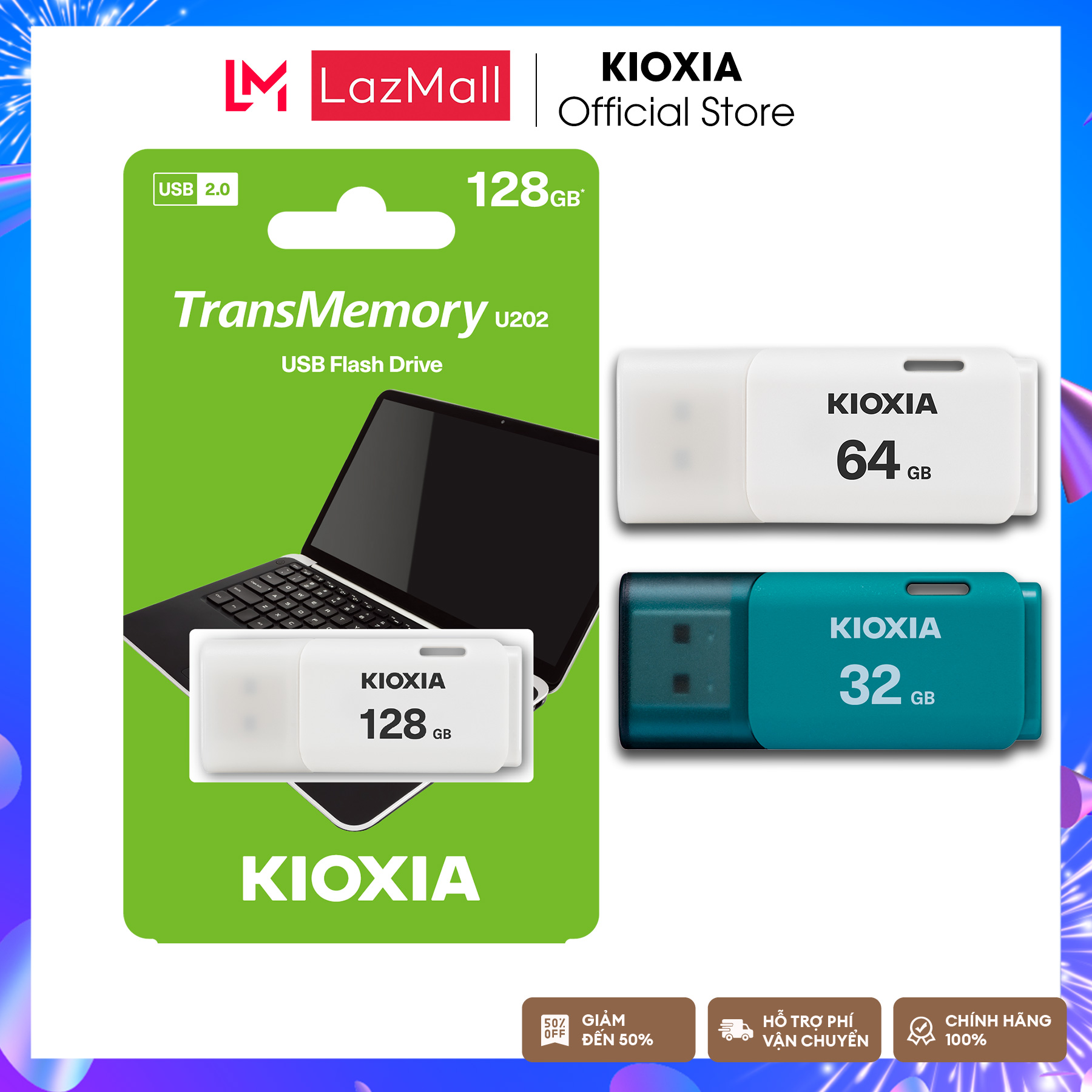 Ổ Cứng Di Động U202 USB 2.0 Kioxia - Hàng Chính Hãng