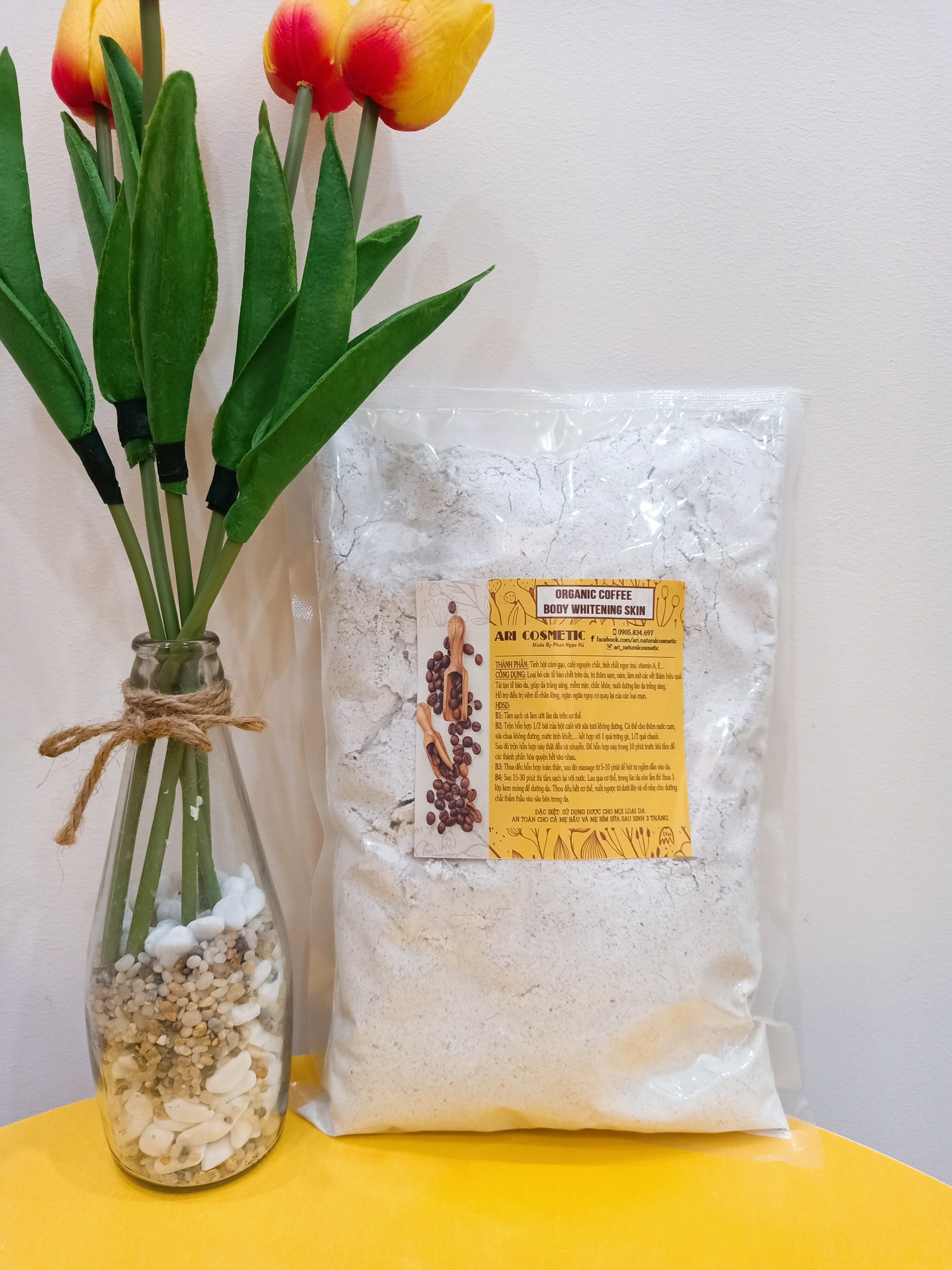 GÓI LỚN 1kg Bột Tắm Trắng Cafe Sữa Non - SIÊU LỢI, SIÊU TIẾT KIỆM