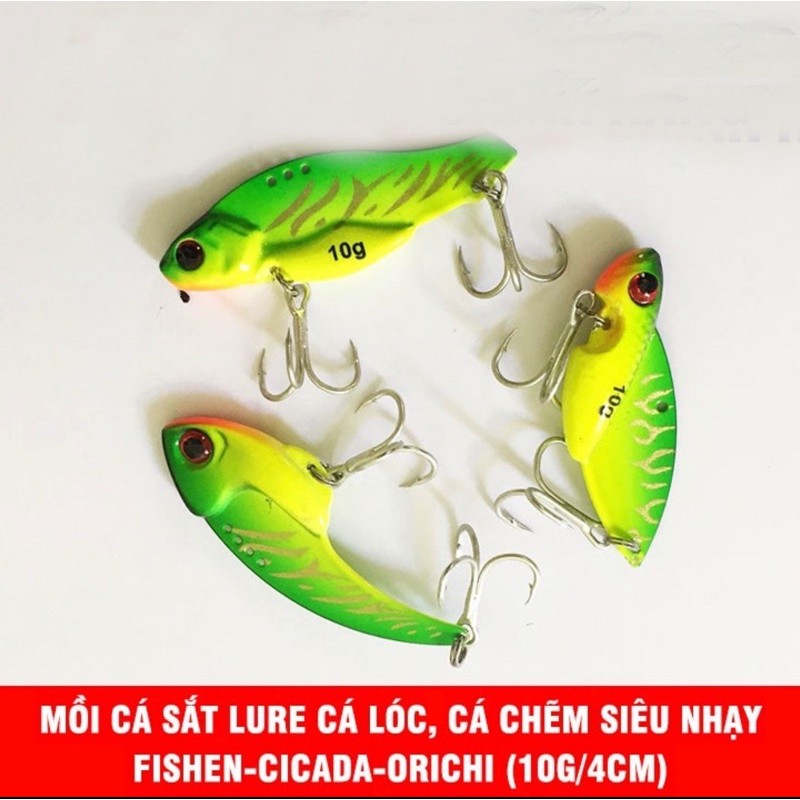 Mồi giả câu cá lóc, Mồi cá sắt mồi chìm Orochi, Fishense, Cicada câu lóc, chẽm siêu nhạy thương hiệu Kingdom