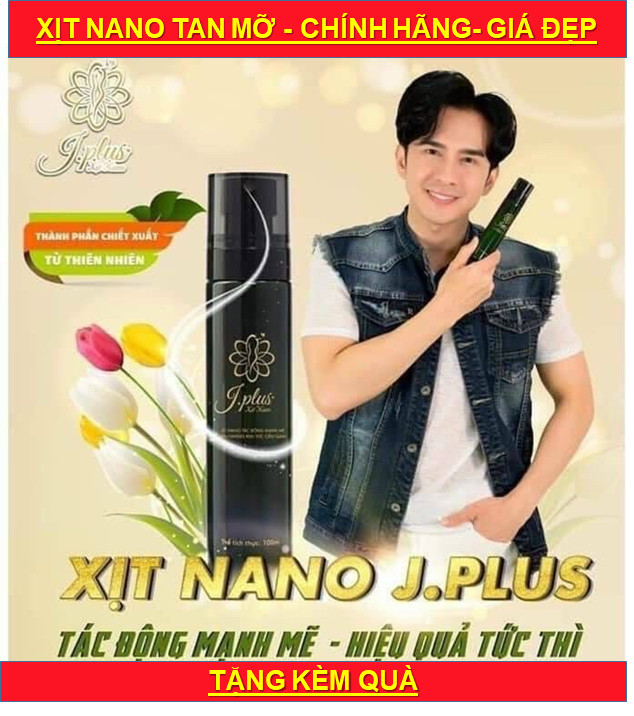 Chai Xịt Nano Tan Mỡ J.PLUS - xịt tan mỡ Đan Trường , giảm cân tan mỡ hiệu quả công nghệ Hàn Quốc