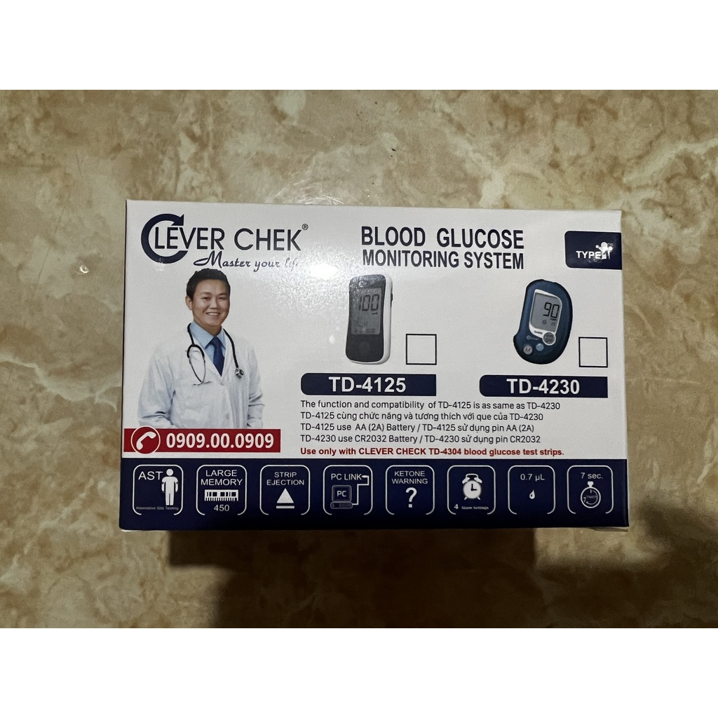 Máy đo đường huyết Clever Chek