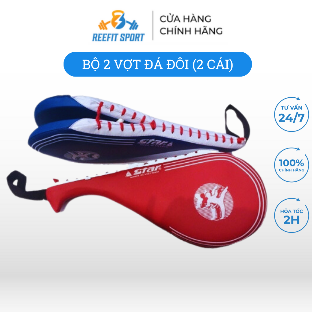 [HCM]Bộ 2  vợt đá đơn phucthanhsport (Xanh đỏ)